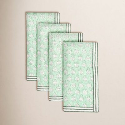 Hand-Blocked Cotton Napkin