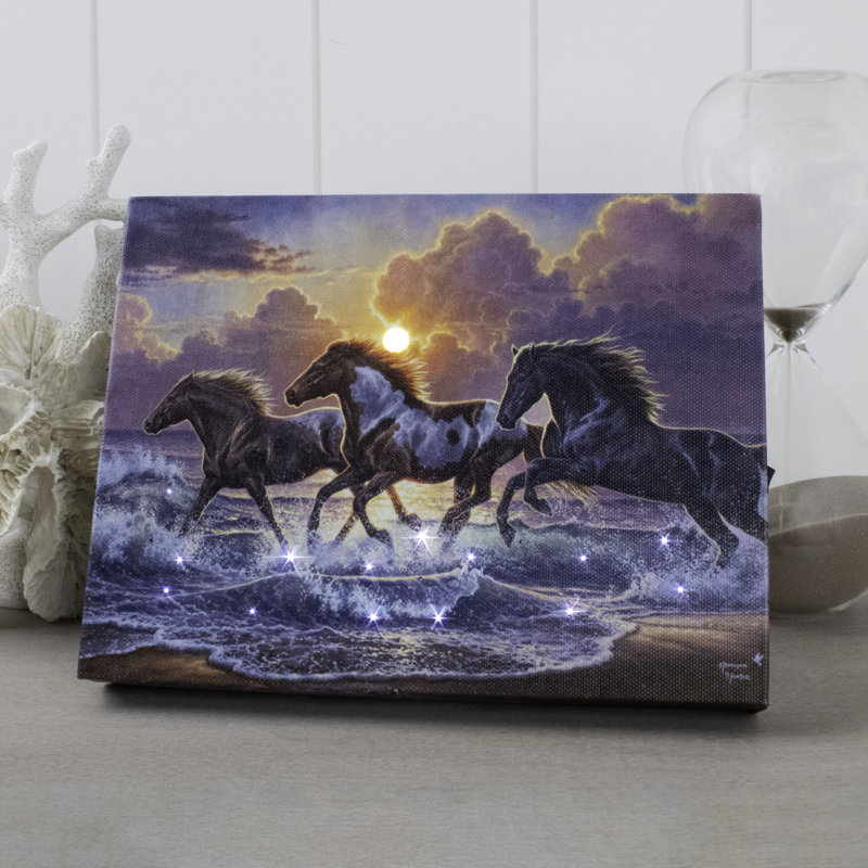 Against The Wind 8X6 Lighted Tabletop Canvas