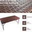 Table portable de 4 pi pour l'intérieur et l'extérieur, pliable avec prise fixe, brun, surface lisse, imperméable, pliante, facile d'entretien-1915889036-1915889039