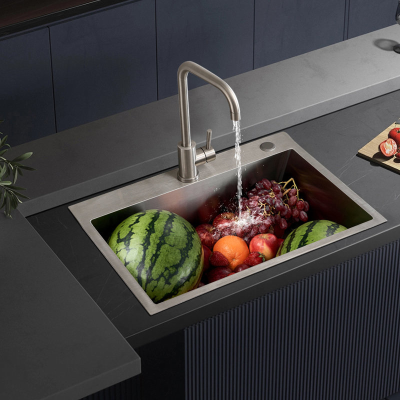 23.6'' L Single Bowl Kitchen Sink