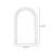 Half-circle Manufactured Wood Full Length Mirror-1436803374