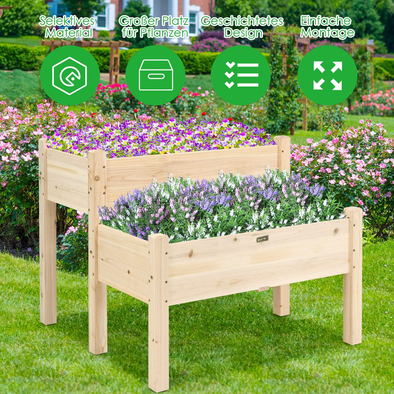 Wood Elevated Planter