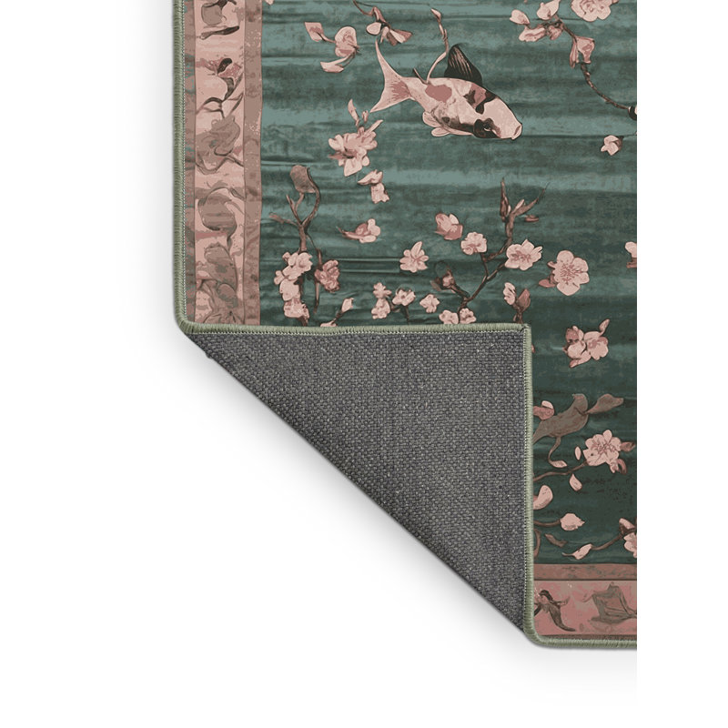 Tapis vert soyeux et moelleux, Rectangle 2 pi x 3 pi