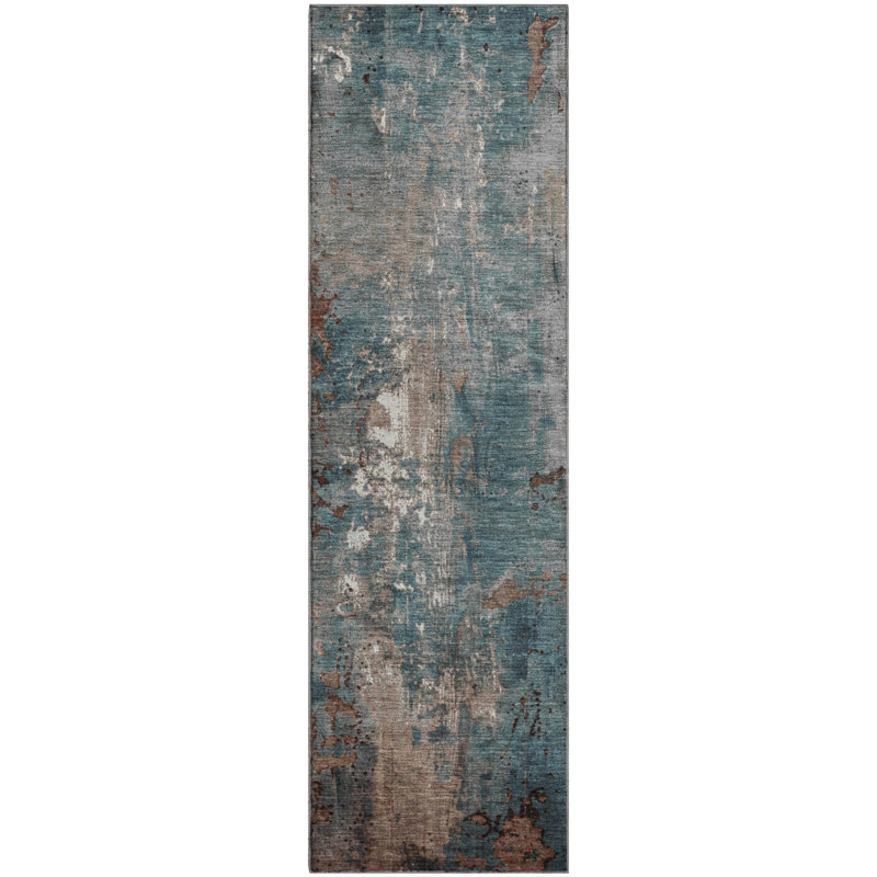 Premium Machine Washable Medena AMF1870 Abstract Rug, Runner 2'3" x 7'6"