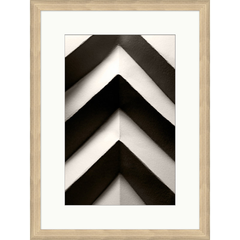 Shadow Geometric 5 Print, Brown Frame