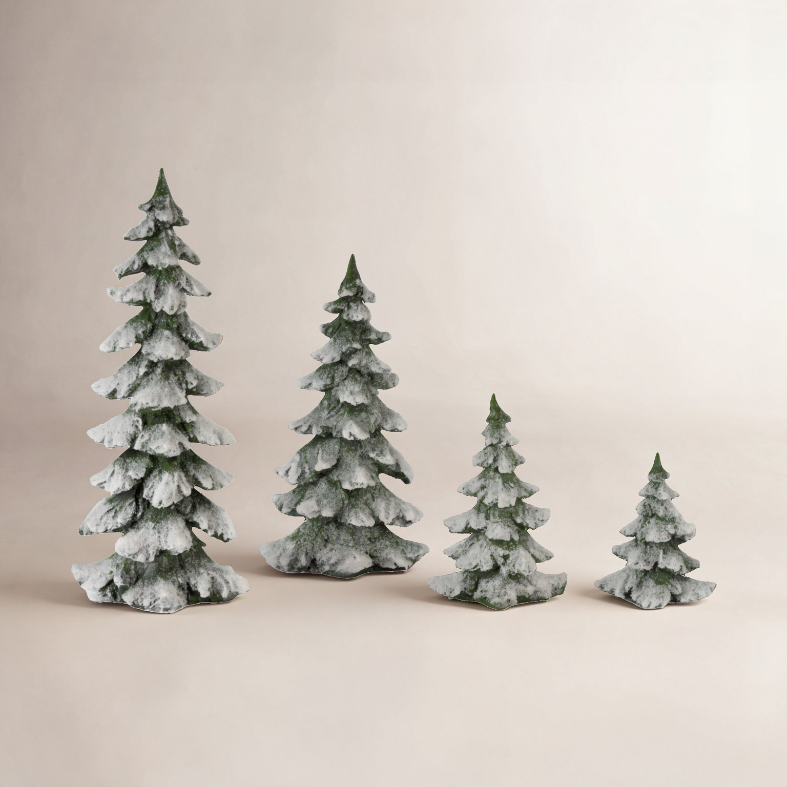 4-Piece Tabletop Tree Set, Green