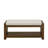 40" Accent Bench With Lower Shelf Shoe Rack, Padded Seating Bench For Living Room, Modern Compact Bed End Bench With Storage For Bedroom Seating, Removable Cushion-1612248927-1612248736
