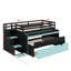 Lit mezzanine avec bureau coulissant, lit gigogne, tiroirs de rangement et marches Gaming & Workstation-1949247309