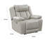 Fauteuil inclinable électrique, ports USB et DEL bleue, similicuir gris rembourré de mousse-120613768