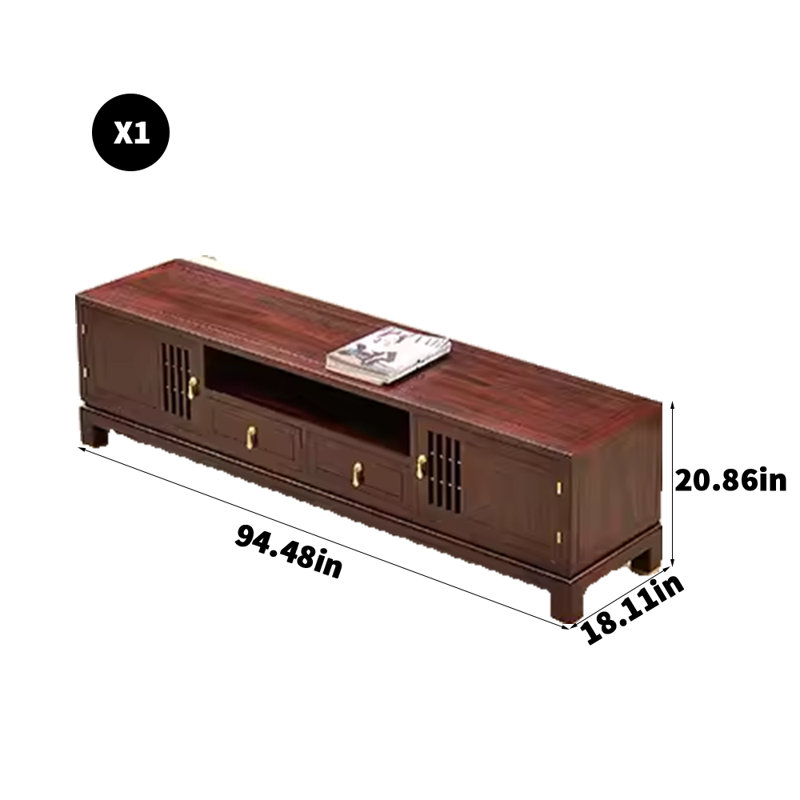 Crédence de rangement en bois massif 94,48 po New