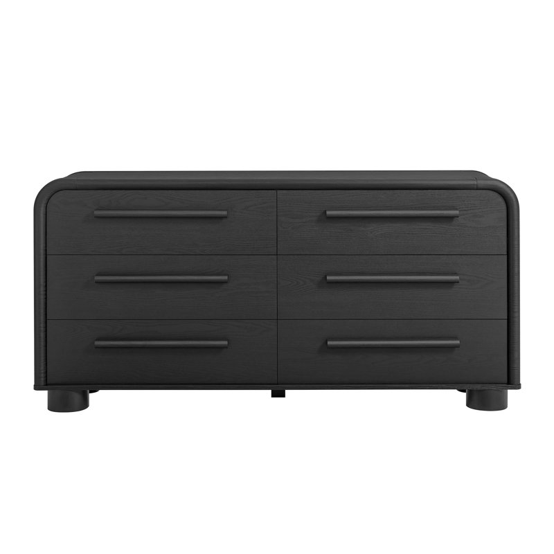 Commode 6 tiroirs Bellamy, Chêne noir