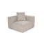 Élégant canapé 1 place de couleur moka de 43,3 po x 42,5 po x 25,6 po | Structure 100% charme, 100% tissu de lin, 32 coussins en mousse pour plus de confort, comprend 1 oreiller | Parfait pour le salon ou un coin lecture confortable