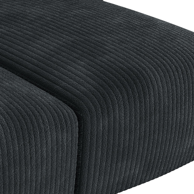 Canapé double rembourré avec assise profonde et 2 coussins Balconera