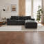 Canapé modulaire en L avec repose-pieds mobile, conception Cloud Comfort, structure en bois massif durable, pour le salon-1336783334