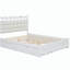 Lit plateforme avec rangement en bois avec 2 grands tiroirs, lit double de taille XL, ensemble de prises et ports USB
