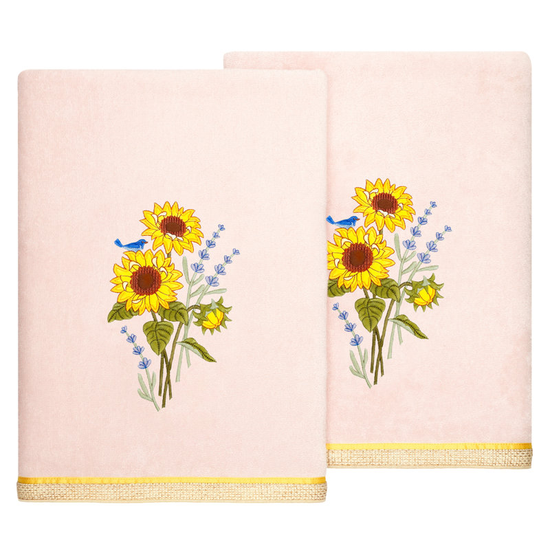 Essuie-mains 100% coton turc, Rosé, Bath Towel-2Pack