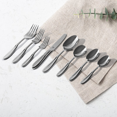 Table 12 Tda Series 26-piece Stainless Steel Flatware Set With Beveled Round Edges, Service For 4