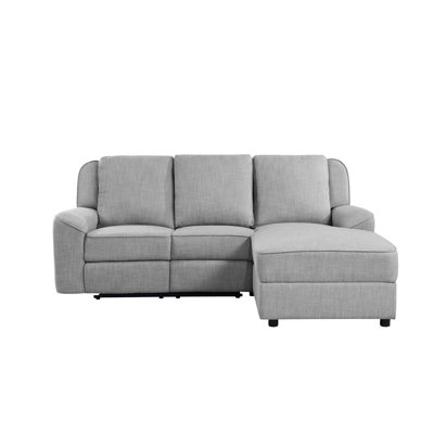 Siège modulaire en lin gris relaxant avec table basse pratique et moderne