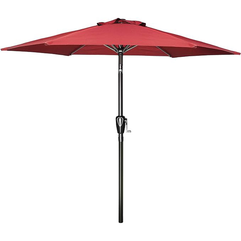 Parasol de marché en polyester Moodey, L 108 po x P 108 po, Rouge