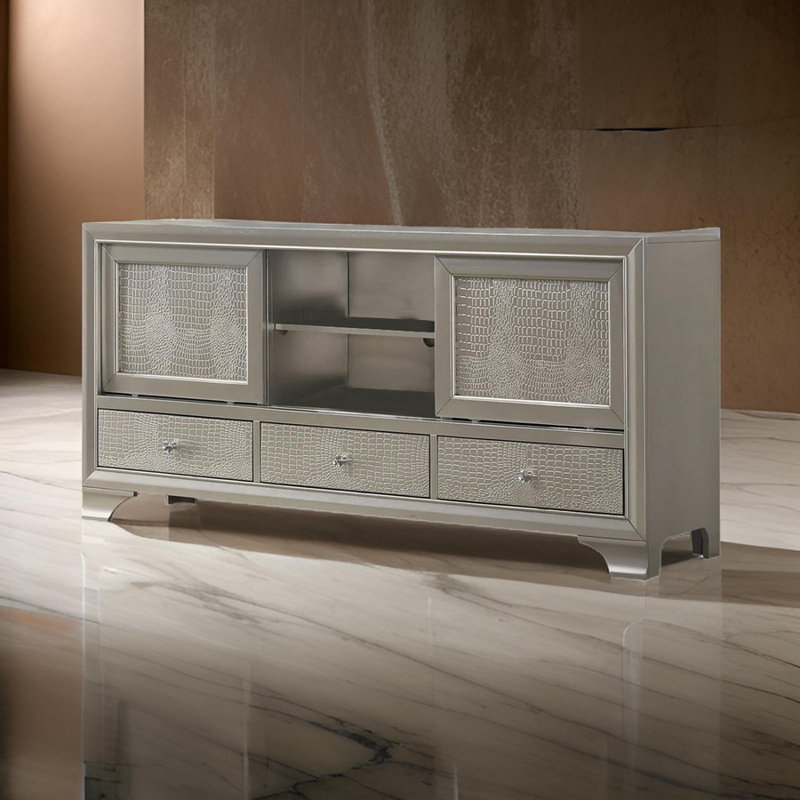Crédence de rangement Rily, Champagne gris