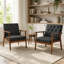 Ensemble de 2 fauteuils en simili cuir 27 po