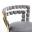Élégant tabouret de bar gris avec des pieds dorés, une assise confortable, convient aux tabourets de café, des coussins moelleux, des espaces de repas idéaux