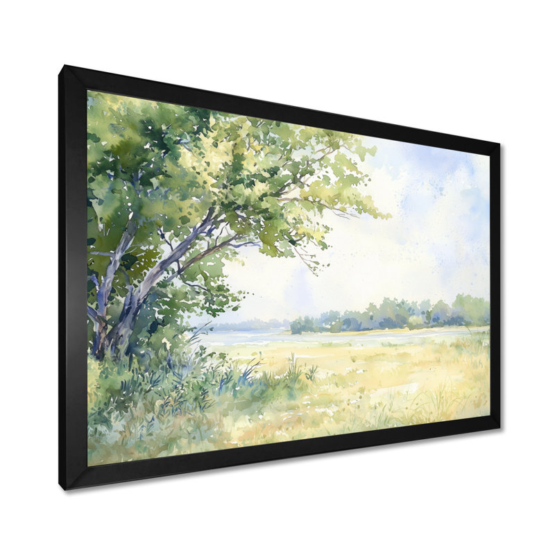Texas Coast Meadows II - Texas, impression murale, Reproduction encadrée d'une seule photo sans pass, Noir, H 24 po x l 32 po