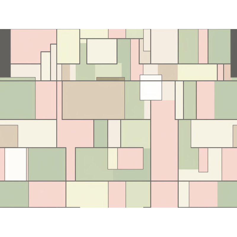 Kryslin Shower Curtain Pattern Bath Mat Bathroom Decor Green/Pink, H 73 po x l 70 po