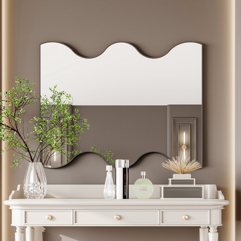 Miroir mural rectangulaire noir 2 x 30 pouces à 2 côtés brillants - Meuble-lavabo à cadre en métal pour salon, chambre à coucher, salle de bain avec salle de bain, pièce