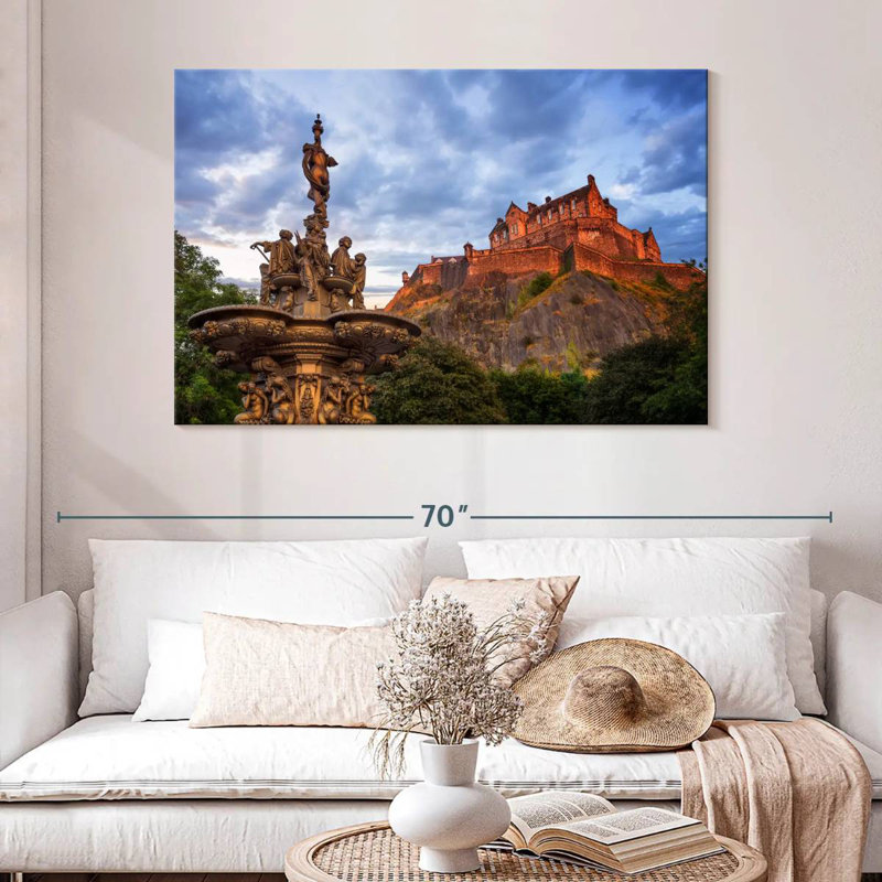 Château de Hannes Édimbourg, H 32 po x l 48 po