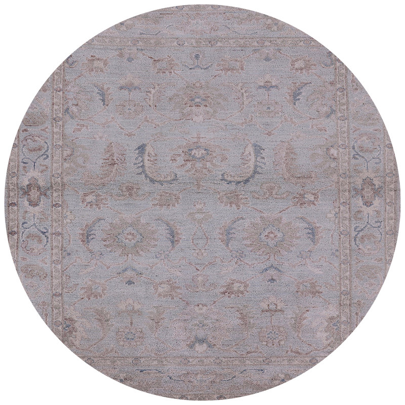 Tapis oriental gris Tristam, Rond 8 pi