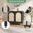 Buffet Cabinet with Storage, Storage Cabinet with Synthetic Rattan Decor Doors, Accent Cabinet with Adjustable Shelf, for Hallway, Entry, Living Room, Black