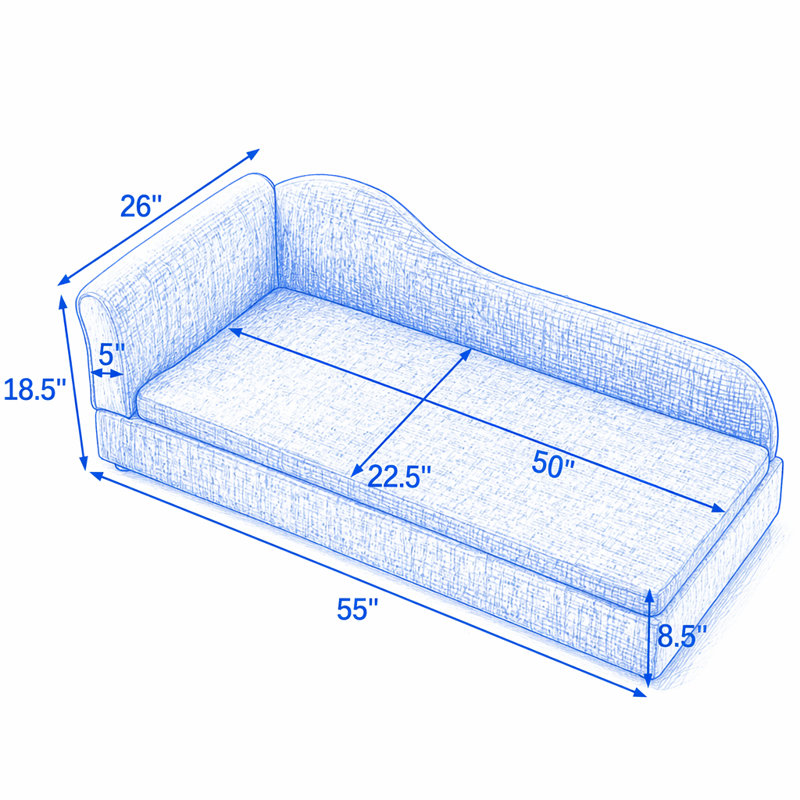 Canapé surdimensionné pour animaux de compagnie pour chiens de taille moyenne / grande, tissu en lin respirant de qualité supérieure, pieds en plastique
