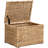 Heavy-duty Water Hyacinth Wicker Storage Trunk with Metal Frame