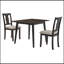 Ensemble table et chaises de salle à manger pliantes 3 pièces avec 2 chaises rembourrées-1051875209