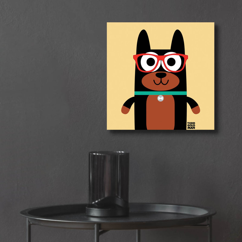«Bow Wow Doberman» par Todd Art, H 12 po x l 12 po x P 0,13 po