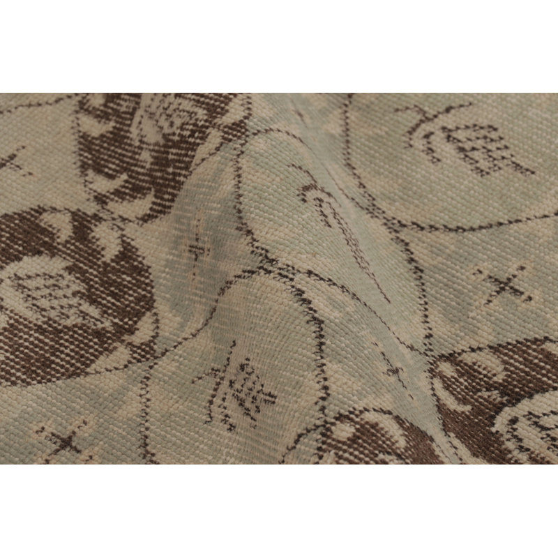 Distressed One-of-a-Kind 4'5X8'1 Hand Knotted Area Rug