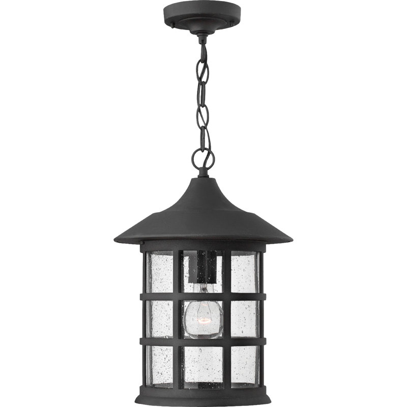 Freeport 1-Light Outdoor Hanging Lantern, Incandescent, Oil Rubbed Bronze