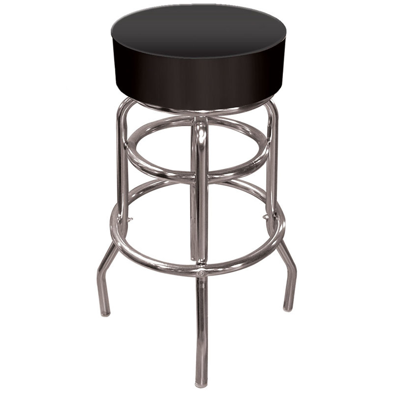Catawba Swivel Upholstered Counter Stool, Black