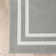 Double Border Machine Tufted Performance Dark Gray/White Rug