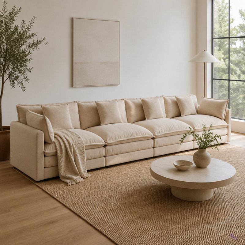 Canapé modulaire Free Free, canapé modulaire, canapé 4 places, canapé modulaire, chenille, Chenille beige