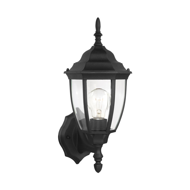 Bakersville One Light Outdoor Wall Lantern from Generation Lighting , Black, 100W A-19 Medium