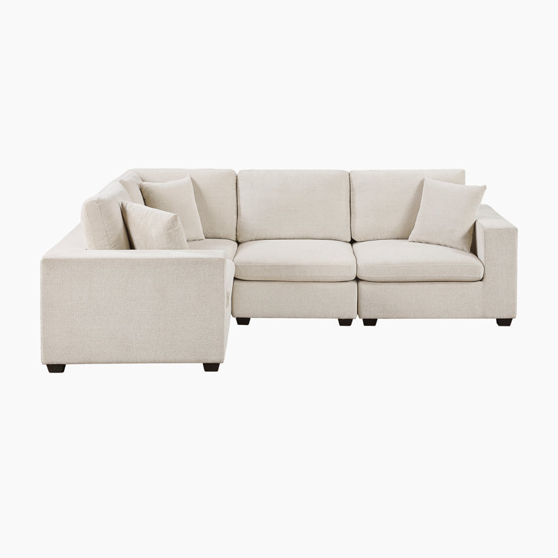 Canapé modulaire en chenille 4 pièces Burdett