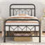 Modern Metal Bed Frame with Vintage Headboard-1631179721-1629791938