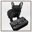Classy Frenchie Noir - impression sur toile-33435853-33435850