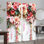 2 panneaux de rideaux de fenêtre à motif floral, papier peint romantique à motif de fleurs roses décoratives pour le salon, la chambre, les rideaux avec passe-tringle