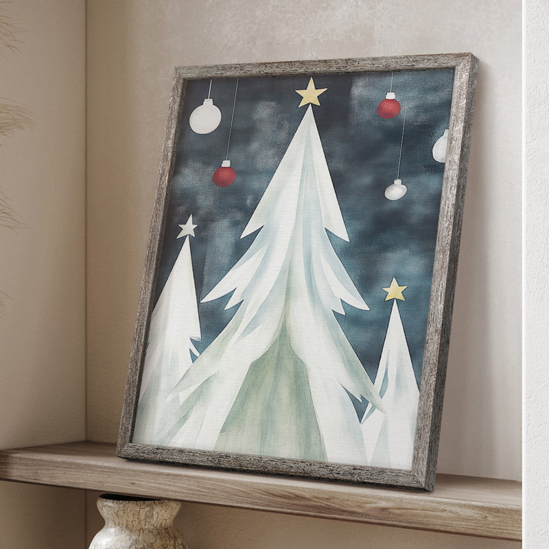 «Christmas Holiday Art DCCCLXV III», reproduction d'art encadrée - bois massif XMA171534, H 30 po x l 24 po