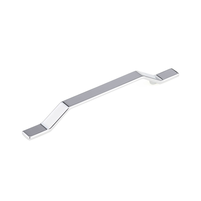 Poignée barre 5 1/32 po en métal, 6 5/16", Chrome