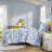 Christa Blue Floral Striped 3-Piece Full/Queen Duvet Cover Set-1967018683