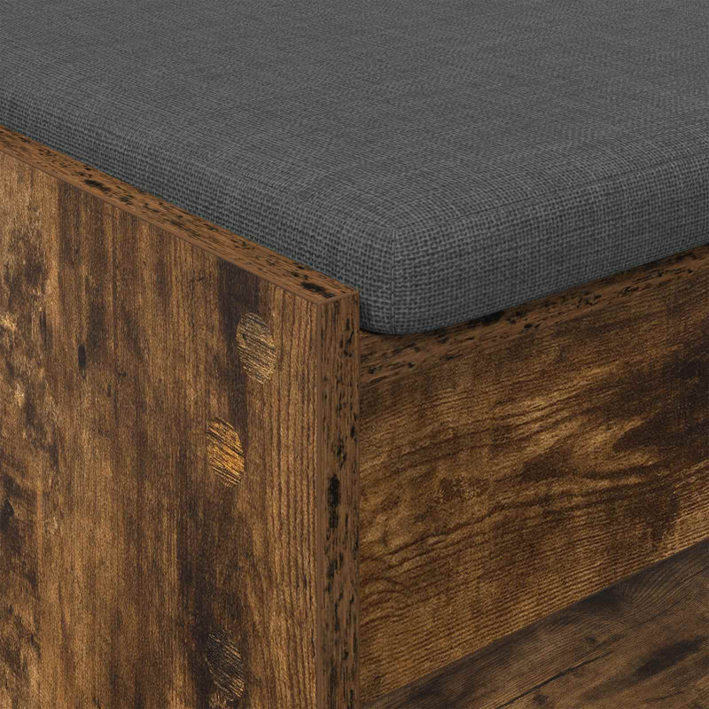 Storage Bench, Smoked Oak, 45cm H x 103cm W x 38cm D